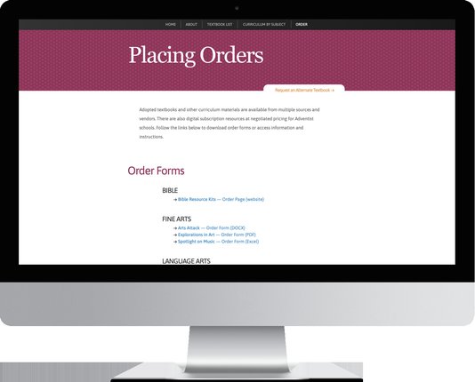 The Adventist Education Orders page